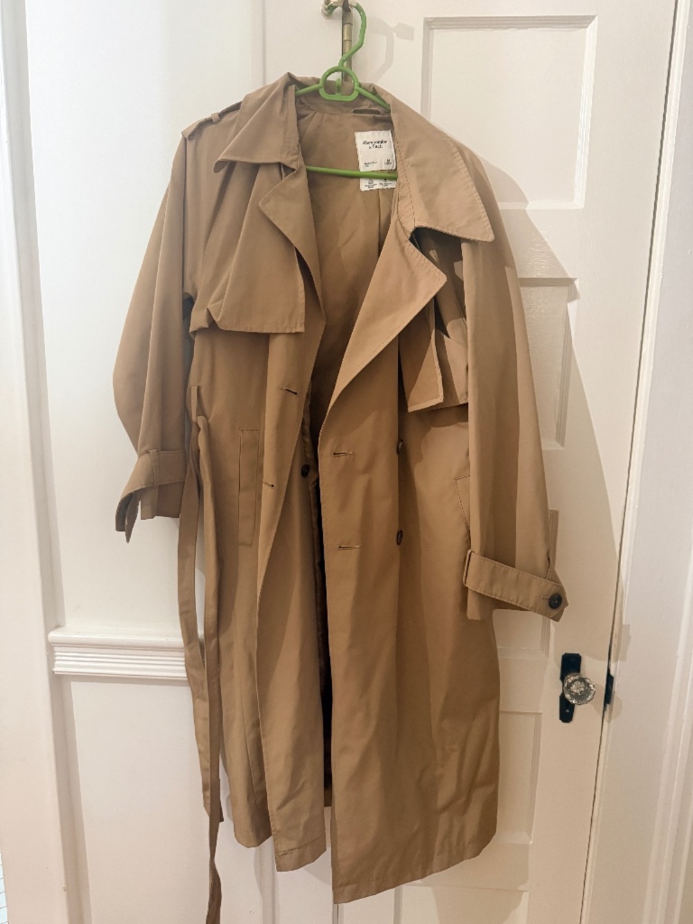 Abercrombie and Fitch Classic Trench Coat Camel Size L